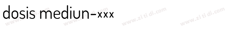 dosis mediun字体转换